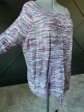 Love & Legend Slouchy, Off-Shoulder sweater with front pocket